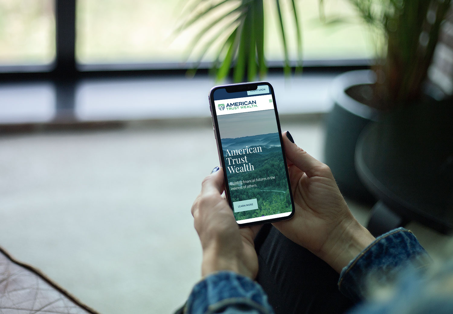 Mobile-Mockup American Trust Wealth Logo